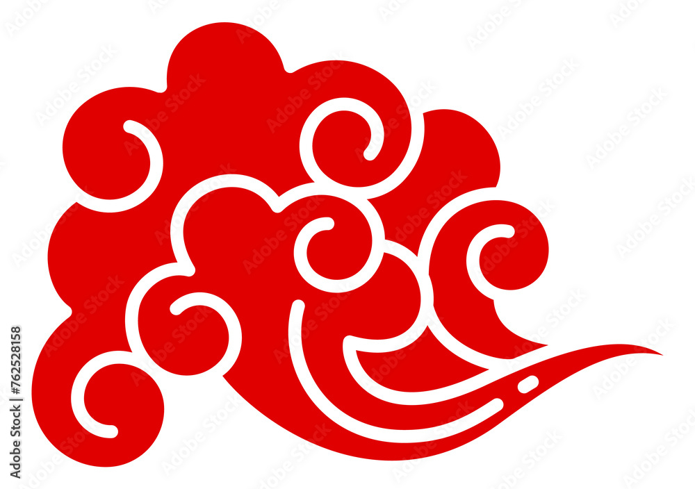 Chinese new year design element. Red cloud Chinese new year design element. Red cloud