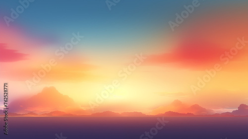 A Serene and Colorful Sunset Sky with Soft Cloud Formations