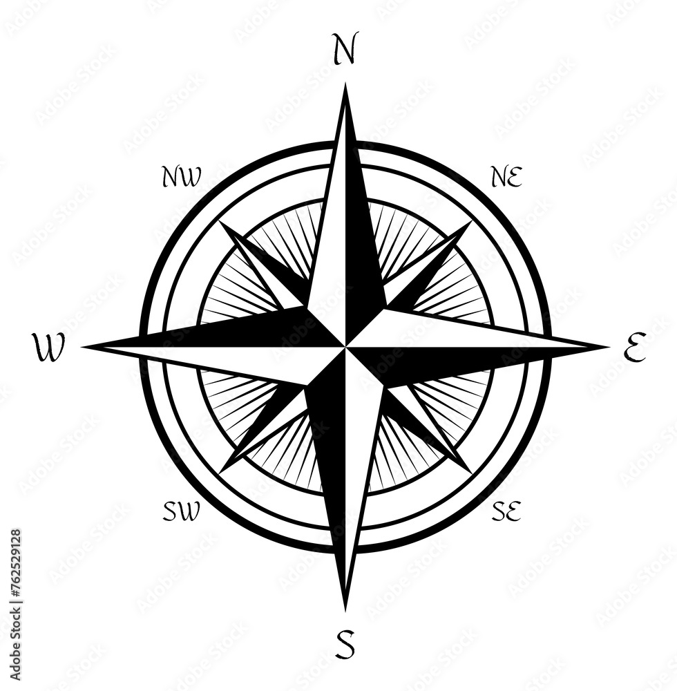 Navigation symbol. Retro naval compass. Map rose Navigation symbol. Retro naval compass. Map rose