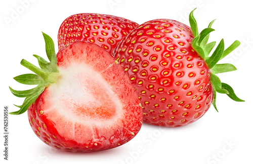 Strawberry isolated on white background with clipping path