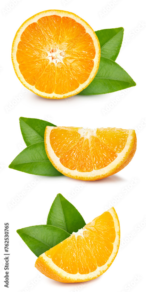 Fototapeta premium Fresh organic orange isolated