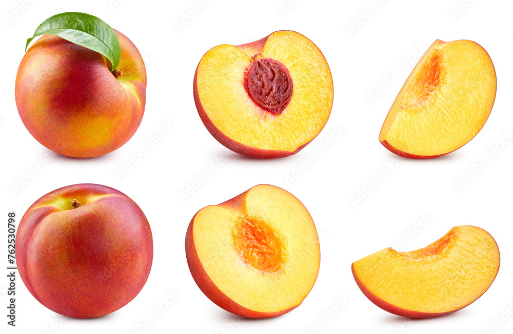 Fresh organic peach isolated Fresh organic peach isolated