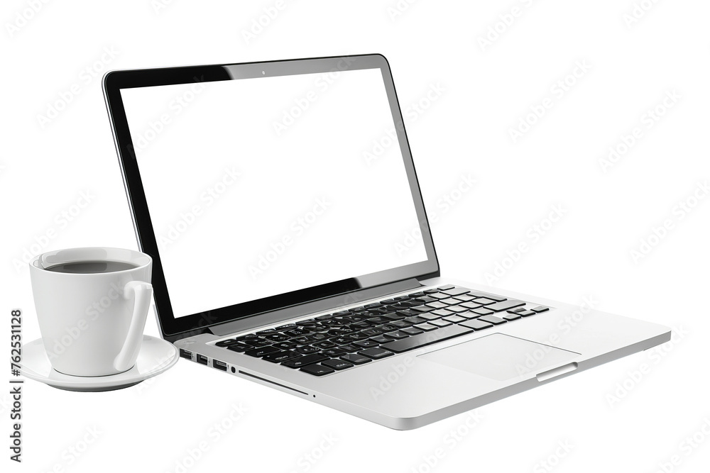 Isolated laptop with empty space isolated on transparent background With clipping path. cut out. 3d render Isolated laptop with empty space isolated on transparent background With clipping path. cut out. 3d render