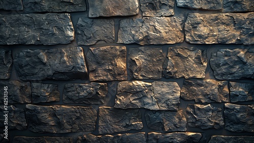 Textured stone wall exhibiting an earthy color palette and stable patterns