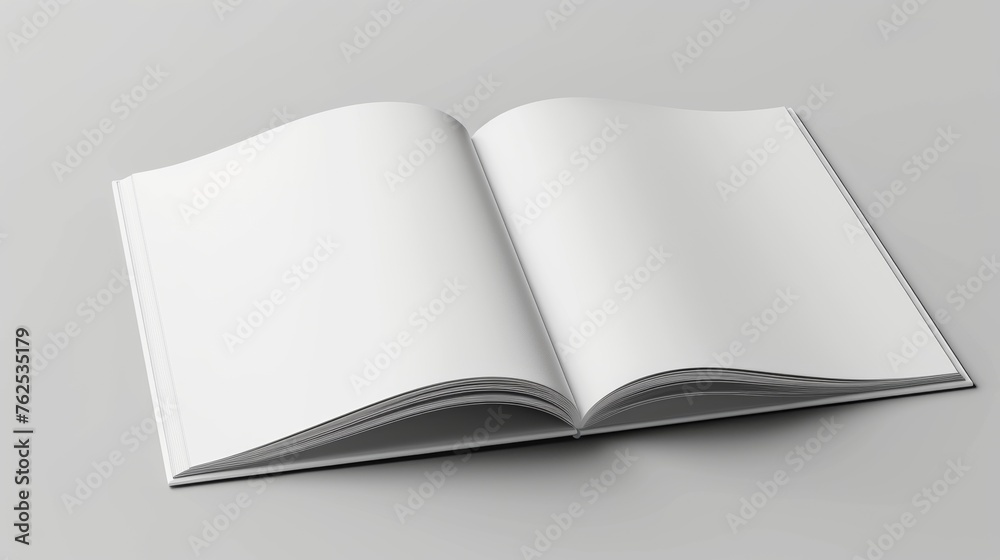 Open Book on White Surface