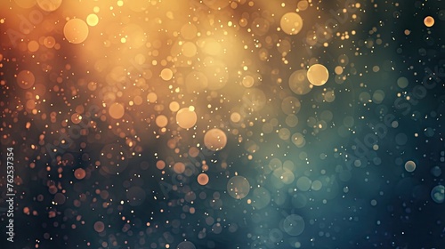 Abstract image of a minimalistic background in the form of multi colored highlights, blur, dynamics, movement. Gold and blue colors, transparency, texture, stroke, glow, bokeh. Generative by AI