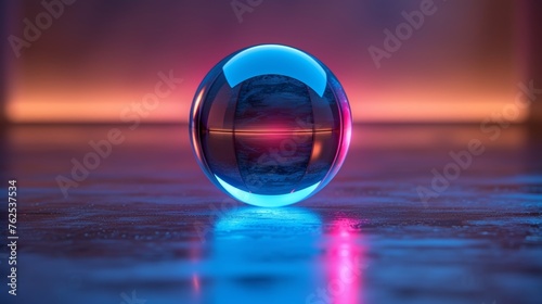 Glass Ball on Table