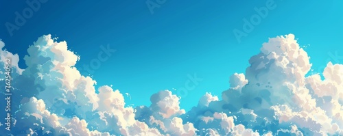 Blue Sky Filled With White Clouds © Denys