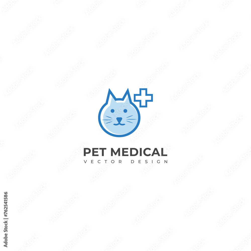 Creative pet medical care logo design.