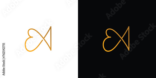 Luxury and unique EA logo design