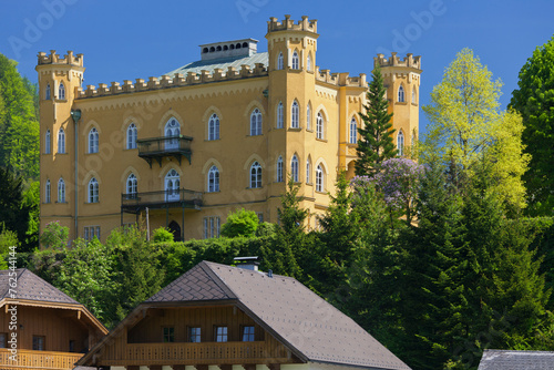 Принти на полотні Schloss Hüttenstein, Salzkammergut, Salzburg, Österreich