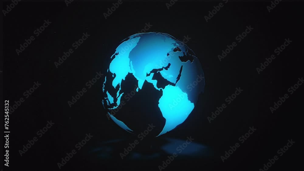 planet earth logo rotation intro black theme