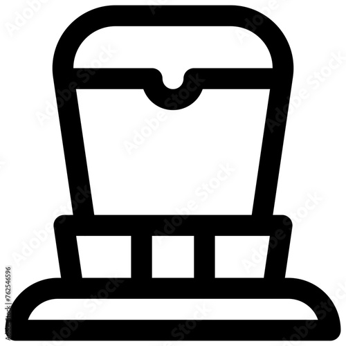 Beer hat. Editable stroke vector icon.
