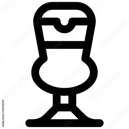 Thistle glass. Editable stroke vector icon.
