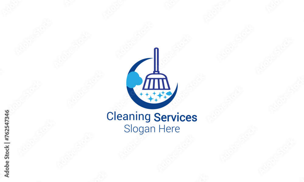 Home Cleaning Services Logo Design Vector. This logo is perfect for cleaning and maintenance services
