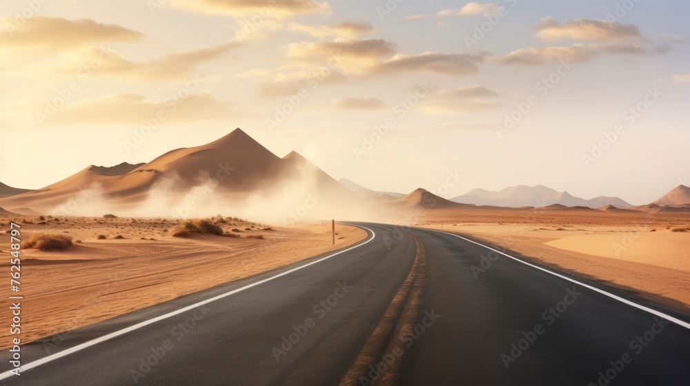 Power of a Sandstorm Unfolding on the Lonely Desert Road