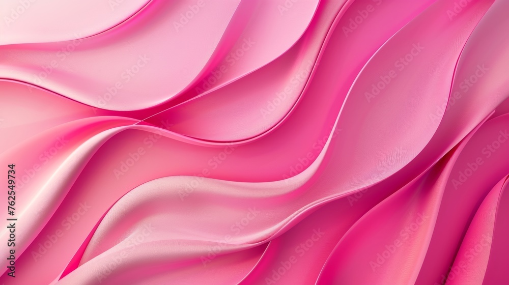 Abstract Waves of Pink and Magenta Soft Textures Captured in Close-Up
