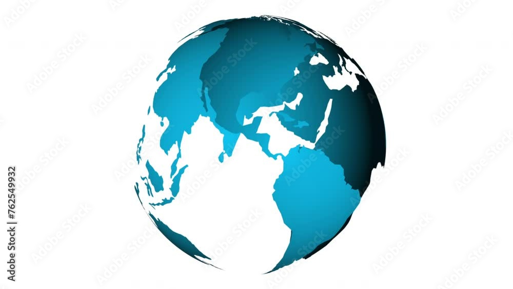 planet earth logo rotation seamless looping animation