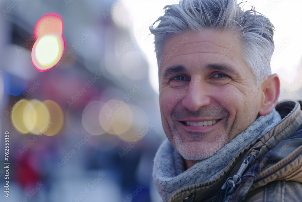 man with gray hair smiling man with gray hair smiling