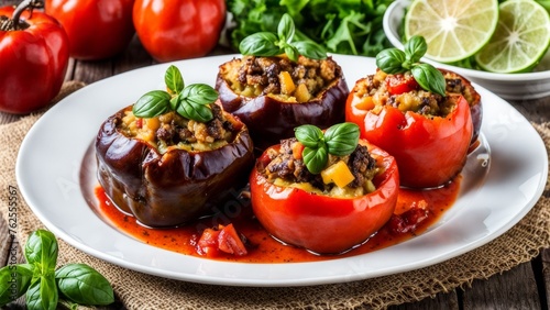 Rocoto Relleno is a Peruvian variety of stuffed peppers