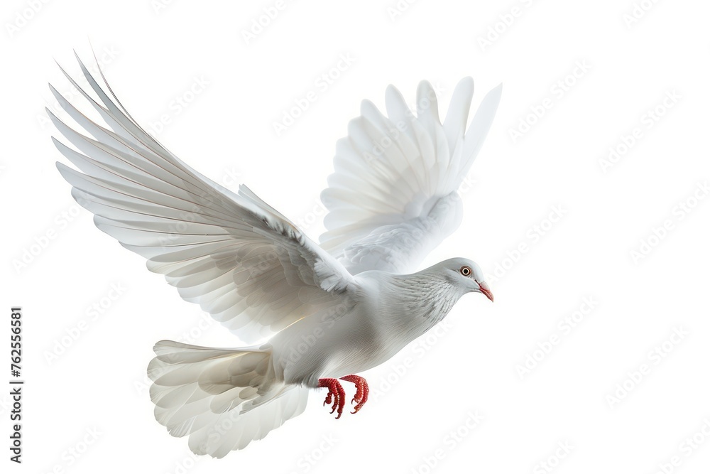 Fototapeta premium white dove flying in the air