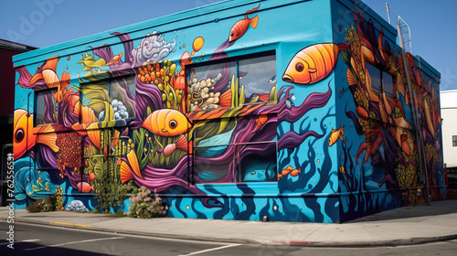 Let the city come alive with the bold and vibrant colors of street art murals lining the streets.