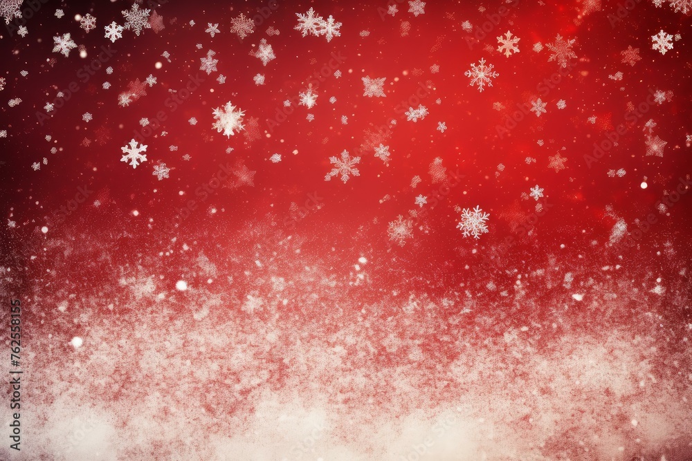 Vibrant Snow red christmas background. Modern season. Generate AI Vibrant Snow red christmas background. Modern season. Generate AI
