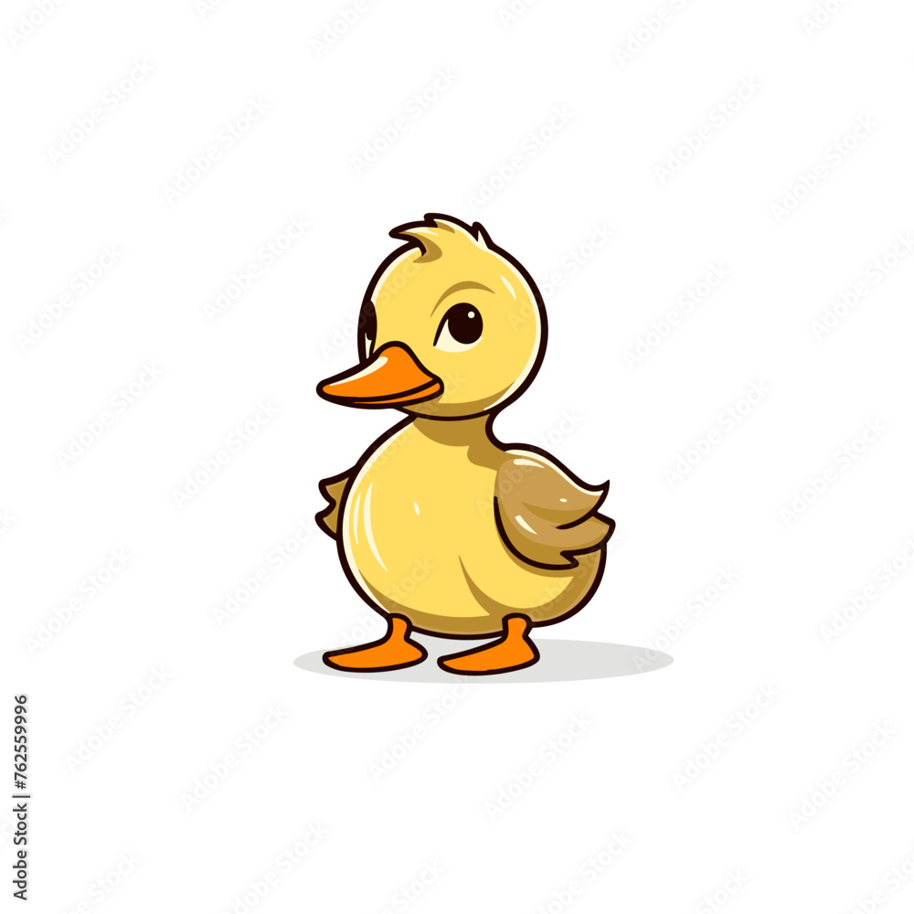 Duckling hand-drawn illustration. Duckling. Vector doodle style cartoon illustration Duckling hand-drawn illustration. Duckling. Vector doodle style cartoon illustration