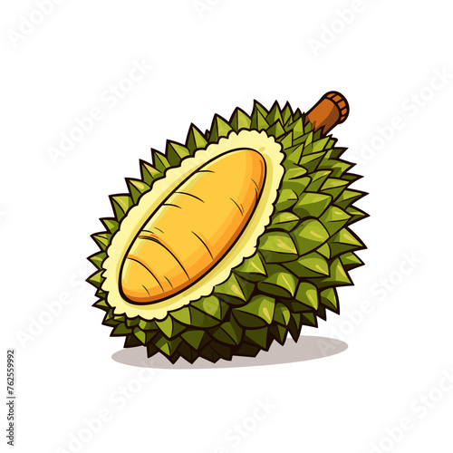Durian hand-drawn illustration. Durian. Vector doodle style cartoon illustration