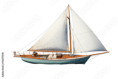 Retro Boat Cruise Isolated on Transparent Background PNG format