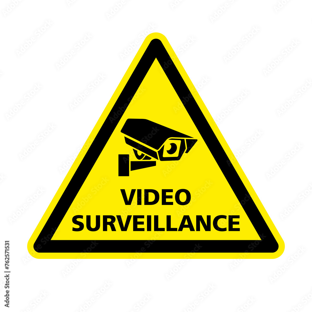 Video surveillance sign. Video camera icon. Symbol of surveillance, security, safety or video recording. Video surveillance sign. Video camera icon. Symbol of surveillance, security, safety or video recording.