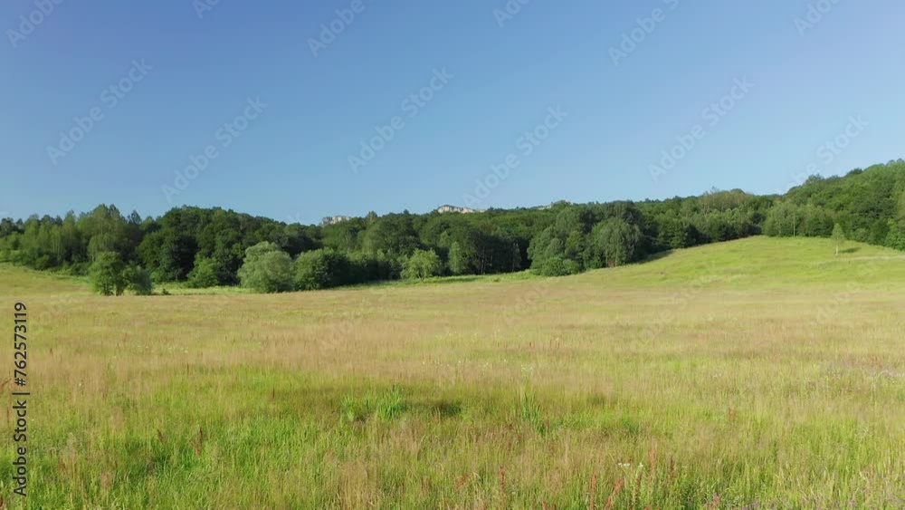 Beautiful mountain meadow in valley . Aerial nature landscape. Beautiful mountain meadow in valley . Aerial nature landscape.