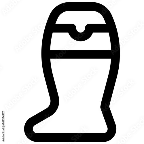 Boot glass. Editable stroke vector icon.