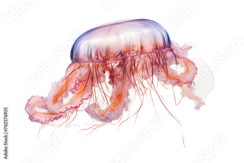 Mysterious Deep Sea Jellyfish Isolated on Transparent Background PNG format