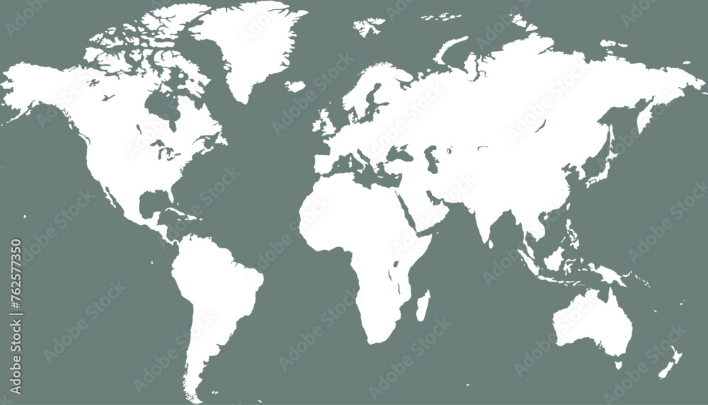 Obraz premium World map. Modern color vector map. Silhouette map. 