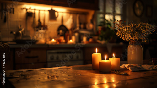 candles in the kitchen