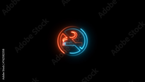 Abstract neon business countdown number 4k illustration.
