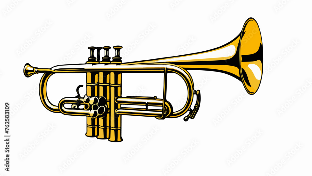 Fototapeta premium Shiny Trumpet Illustration