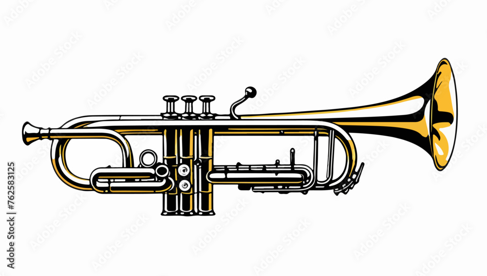 Naklejka premium Jazz Trumpet Graphic Design