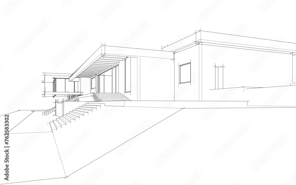 architectural drawing of a house architectural drawing of a house