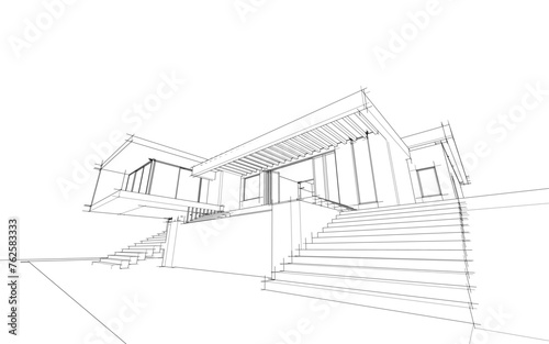 architectural drawing of a house