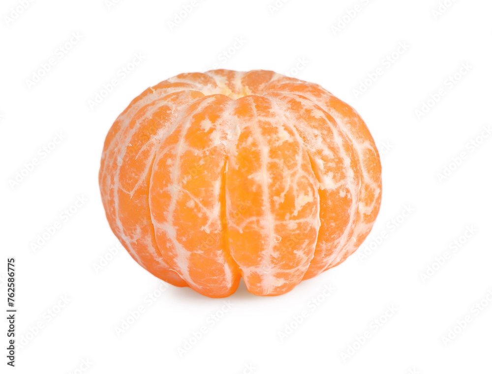 Peeled fresh ripe tangerine isolated on white Peeled fresh ripe tangerine isolated on white