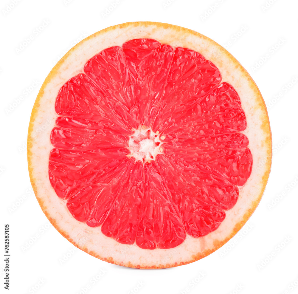 Halved ripe grapefruit isolated on white. Citrus fruit Halved ripe grapefruit isolated on white. Citrus fruit