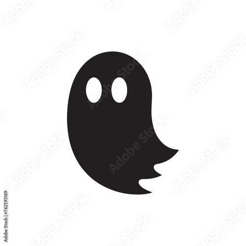 Ghost silhouette: Vector Ghost Silhouettes Hauntingly Capturing Ethereal Forms in Minimalist Design. Ghost black illustration