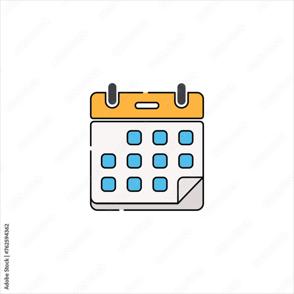 Calendar Lineal Icon. Vector art. Calendar Lineal Icon. Vector art.