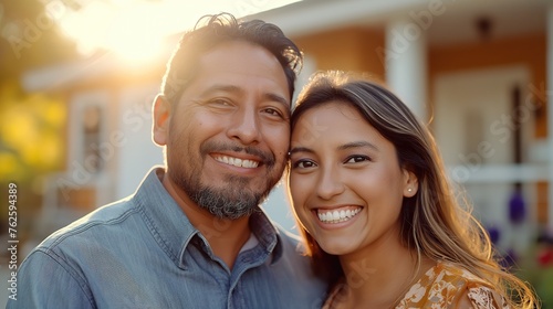 Happy smiling hispanic couple