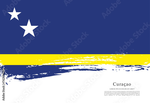 Flag of Curacao, vector layout design