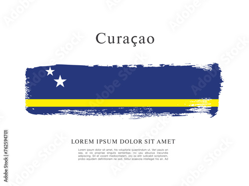 Flag of Curacao, vector layout design