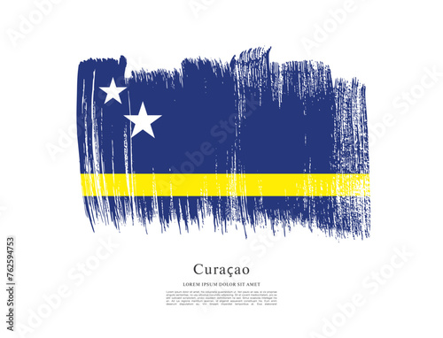 Flag of Curacao, vector layout design