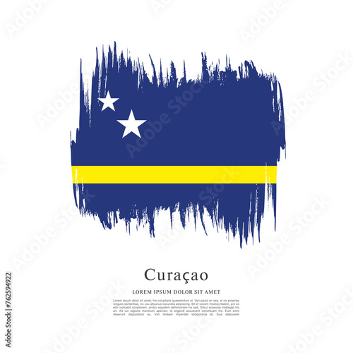 Flag of Curacao, vector layout design